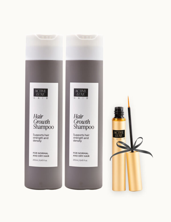 2x šampon za rast kose i GRATIS serum za rast trepavica, 40-dnevni tretman