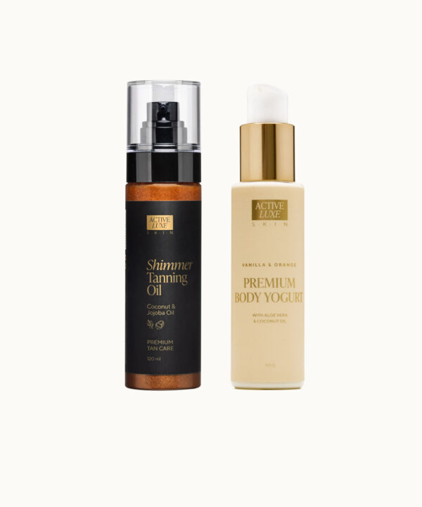 Active Luxe shimmer tanning oil i premium body jogurt