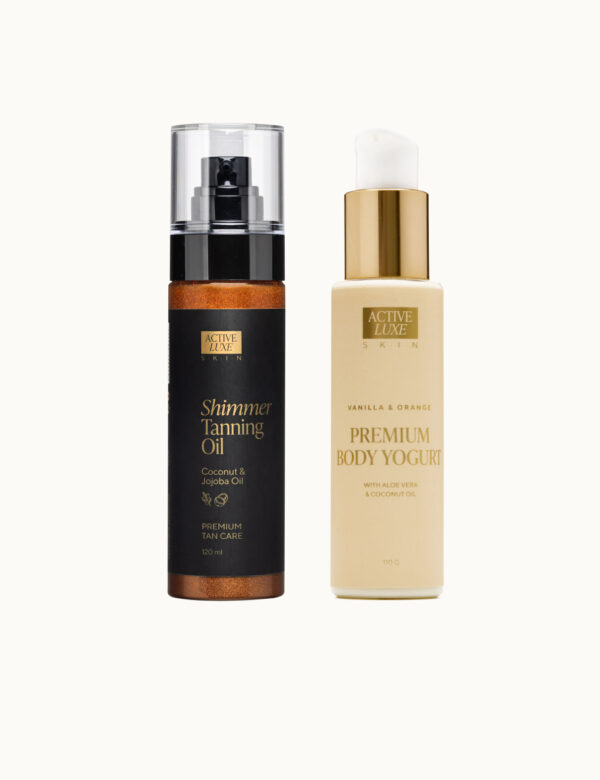 Active Luxe shimmer tanning oil i premium body jogurt